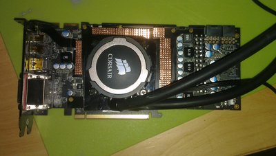 Watercooled graphic card with copper heatsinks